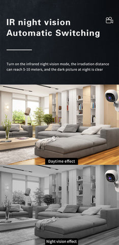 Square Indoor Camera for Home Security, 1080P WiFi Security Camera for Pet/ Baby Monitor, Privacy Mode, 2-Way Audio, Night Vision, AI Detection, SD Card Storage