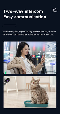 Square Indoor Camera for Home Security, 1080P WiFi Security Camera for Pet/ Baby Monitor, Privacy Mode, 2-Way Audio, Night Vision, AI Detection, SD Card Storage