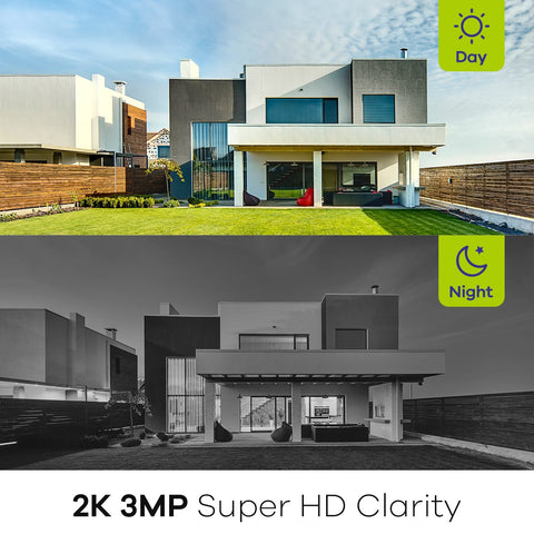 Certified Refurbished, 3MP 10-Channel Wireless Security Camera System, 8MP NVR, 4 Bullet Audio 3MP WiFi IP Cameras, AI Human Detection, Work With Alexa