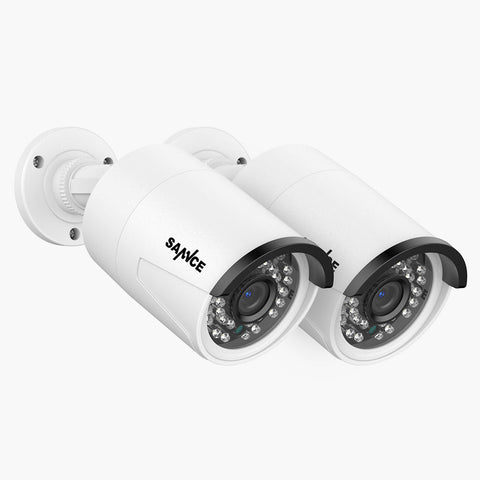 Certified Refurbished 3MP Full HD PoE IP Bullet Security Camera w/ Audio Recording for SANNCE NVR N98PBD/N96PBK