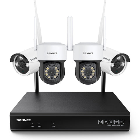 5MP 10-Channel Wireless PT Security Camera System, 8MP NVR, 5MP Camera, Two-Way Audio, IP66 Waterproof, Smart AI Human Detection, Work With Alexa