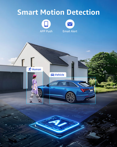 ANNKE H1200 - Zestaw do Monitoringu PoE 4 Kamery 4K 12MP z 8-Kanałowy Rejestratorem NVR z HDD 2 TB, Noktowizja Pelny Kolor & EXIR, Wykrywanie Ludzi i Pojazdów, H.265+, Wbudowany Mikrofon, IP67