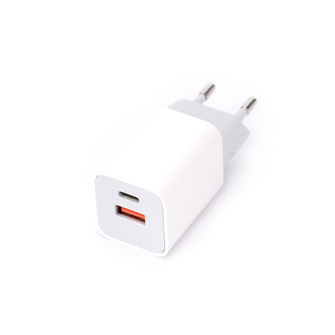 Caricatore USB C, 2 porte con adattatore di alimentazione USB C+18W A da 30W con spina a muro pieghevole per iPad/iPad Mini/ iPhone 14/ 14 Pro/ 14 Pro Max/ 13/ 13 Mini/ 13 Pro/ 13 Pro Max/ 12/ 11, Pixel, Galaxy, Watch, Airpods ecc.