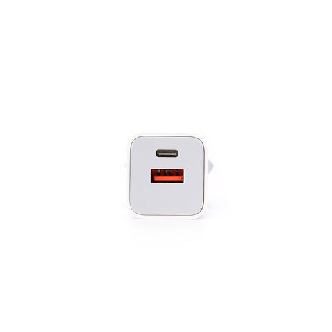 Caricatore USB C, 2 porte con adattatore di alimentazione USB C+18W A da 30W con spina a muro pieghevole per iPad/iPad Mini/ iPhone 14/ 14 Pro/ 14 Pro Max/ 13/ 13 Mini/ 13 Pro/ 13 Pro Max/ 12/ 11, Pixel, Galaxy, Watch, Airpods ecc.