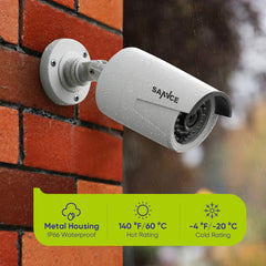 10 Channel 4K PoE Security Camera System, 4PCS 8MP Outdoor Metal IP Cameras, AI Human/Vehicle Detection, H.265+ Video Compression, Two-Way Audio