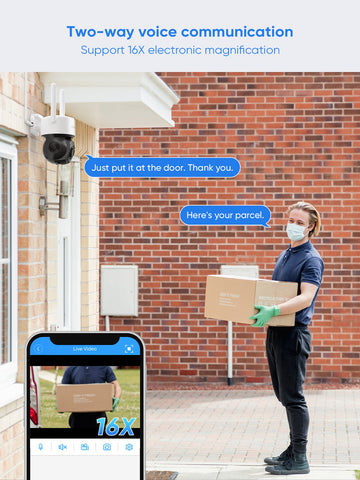 3MP 10-Channel Wireless CCTV PT & Bullet Camera System, 8MP NVR, 3MP Pan & Tilt WiFi IP Cameras, Audio Recording, AI Human Detection, Work With Alexa