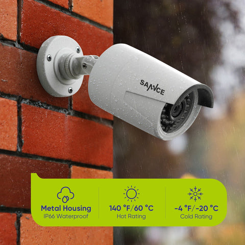 4K 8-Channel Wired PoE Security NVR System with 2 3MP Bullet CCTV IP Cameras, Audio Recording