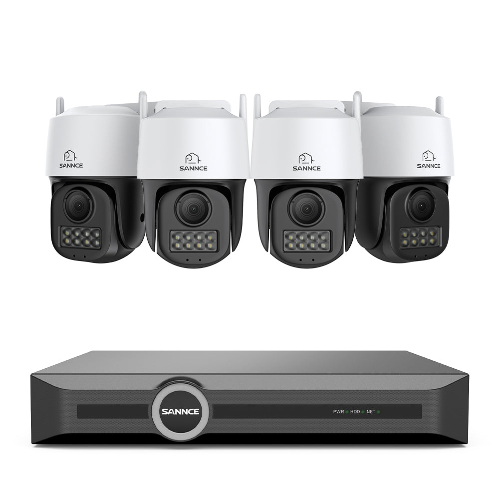 5MP 8 Channel PoE Security System, 6MP NVR + PT IP Cameras, S+265., AI Human & Vehicle Detection, Smart Playback, Smart Notification with Image Attached