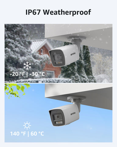 ANNKE H1200 - Zestaw do Monitoringu PoE 4 Kamery 4K 12MP z 8-Kanałowy Rejestratorem NVR z HDD 2 TB, Noktowizja Pelny Kolor & EXIR, Wykrywanie Ludzi i Pojazdów, H.265+, Wbudowany Mikrofon, IP67