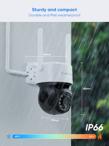 3MP 10-Channel Wireless CCTV PT Camera System, 8MP NVR, 3MP Pan & Tilt WiFi IP Cameras, Audio Recording, AI Human Detection, Work With Alexa