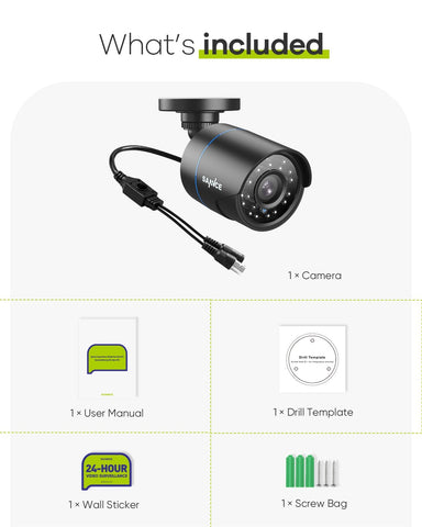 Certified Refurbished 1080p Wired Security Camera, 4-in-1 for AHD/TVI/CVI/CVBS, IP66 Weatherproof Analog Surveillance Video Add–On Camera for Indoor and Outdoor Use, 100 ft Clear Night Vision
