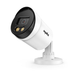 SANNCE Full Color Night Vision 1080P TVI Bullet Wired Security Camera, 2 Warm Lights, IP66 Weatherproof for Indoor Outdoor, 100ft Clear Full Color Night Vision, No Power Supply