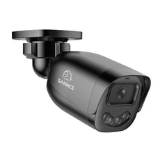 SANNCE Mini System Monitoringu DVR 4CH, 4× Zewnętrzne Kamery Tubowe 1080P, Złącze USB-C, Kolorowy Tryb Nocny Dual-Light, Detekcja AI Ludzi i Pojazdów, Obsługa Kart SD do 512GB, do Domu, Garażu i Małej Firmy