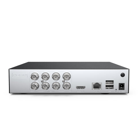 SANNCE Rejestrator DVR 5MP 8-kanałowy 5-w-1 do Monitoringu CCTV, H.265+, ONVIF, Inteligentna Detekcja Ruchu