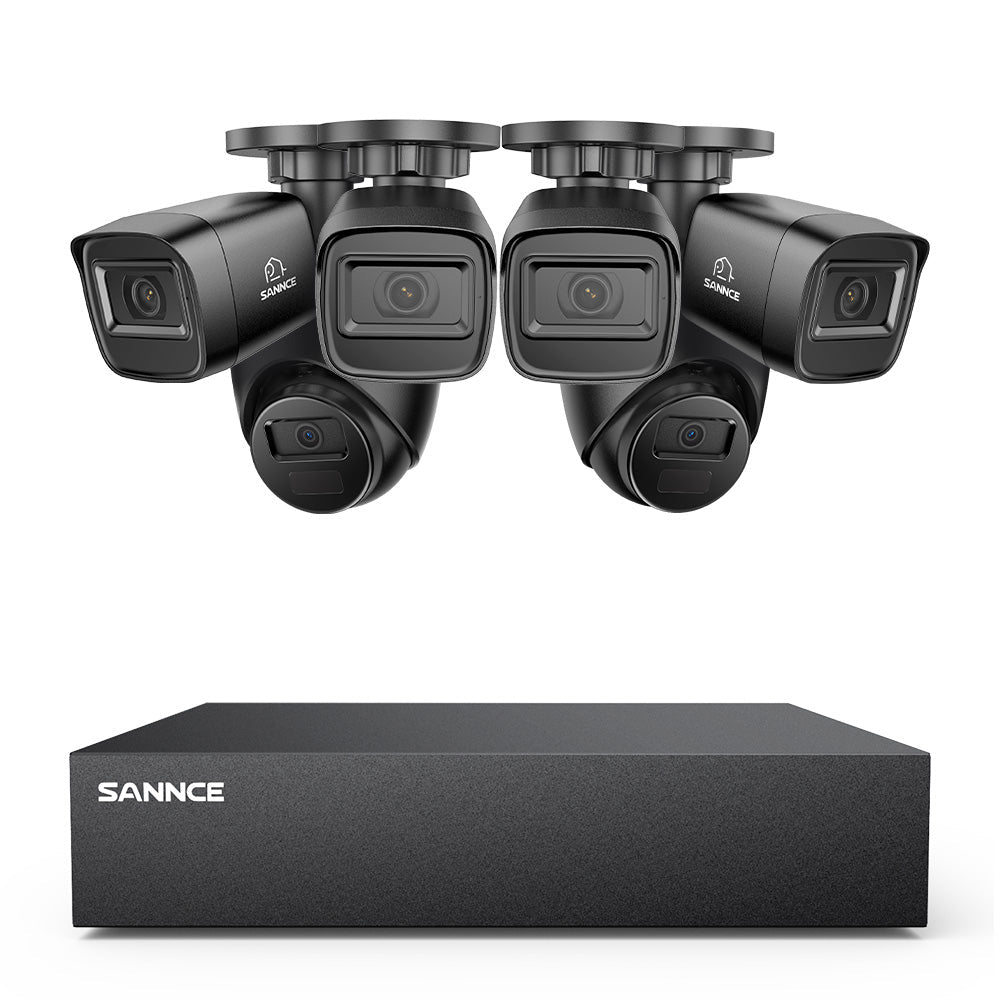 5MP 8-Channel Wired Security DVR System with 6pcs 2MP Outdoor CCTV Cameras, Smart Human / Vehicle / Motion Detection