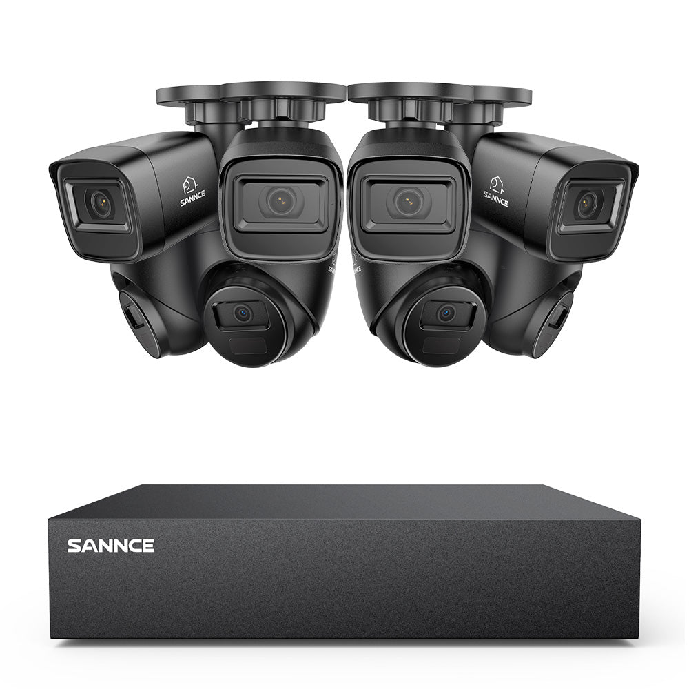 5MP 8-Channel Wired Security DVR System with 8pcs 2MP Outdoor CCTV Cameras, Smart Human / Vehicle / Motion Detection