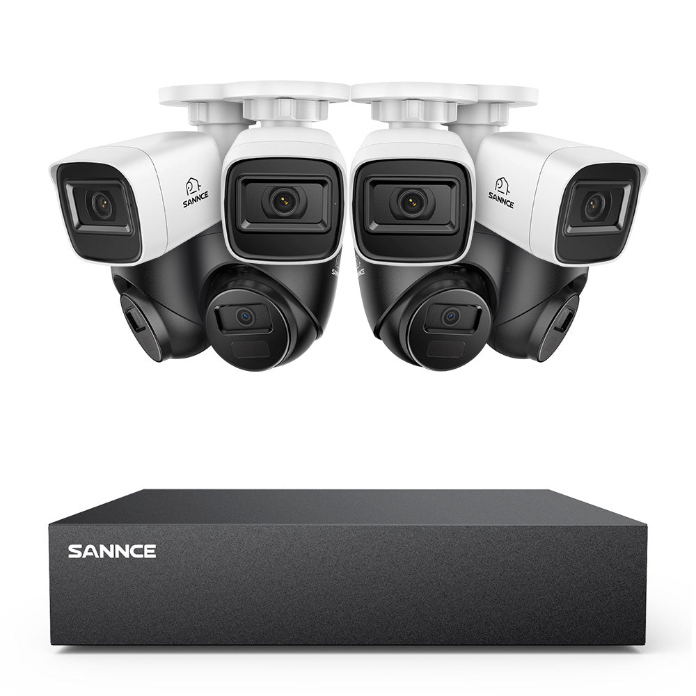 5MP 8-Channel Wired Security DVR System with 8pcs 2MP Outdoor CCTV Cameras, Smart Human / Vehicle / Motion Detection