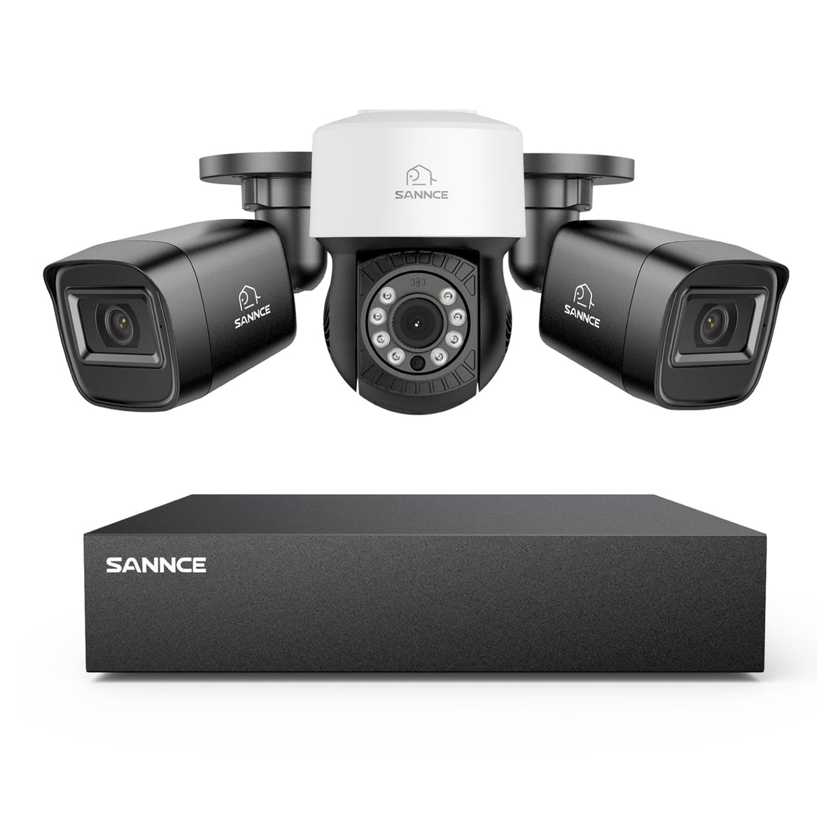 5MP 8 Channel PT Security Camera System - Hybrid 5-in-1 DVR, Pan & Tilt CCTV Camera, 100 ft Night Vision, Motion Detection, Outdoor, Waterproof