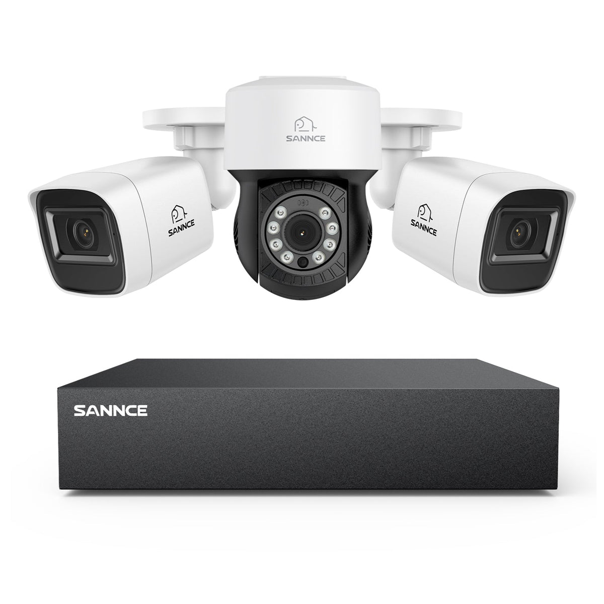 5MP 8 Channel PT Security Camera System - Hybrid 5-in-1 DVR, Pan & Tilt CCTV Camera, 100 ft Night Vision, Motion Detection, Outdoor, Waterproof