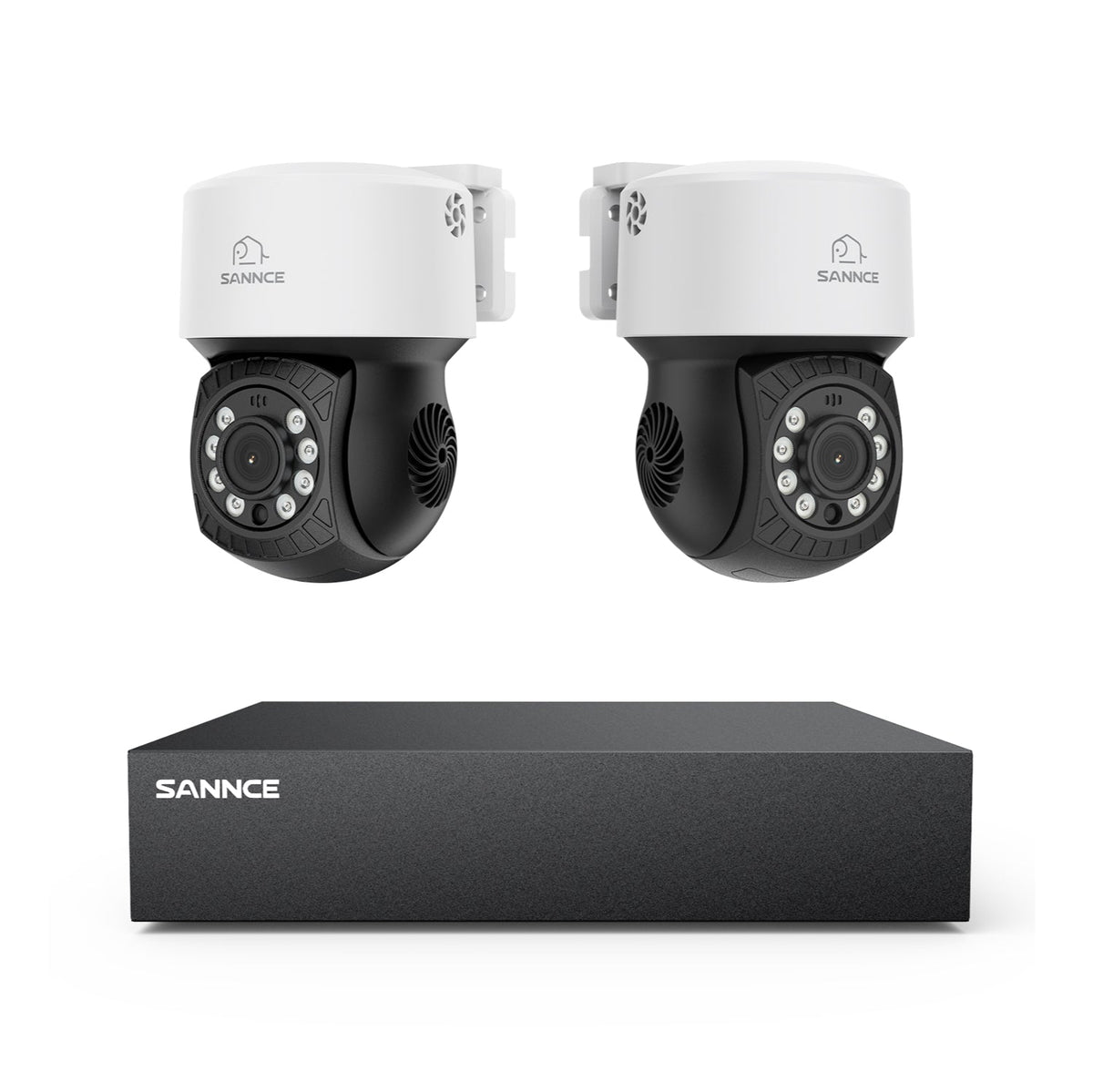 5MP 8 Channel PT Security Camera System - Hybrid 5-in-1 DVR, Pan & Tilt CCTV Camera, 100 ft Night Vision, Motion Detection, Outdoor, Waterproof