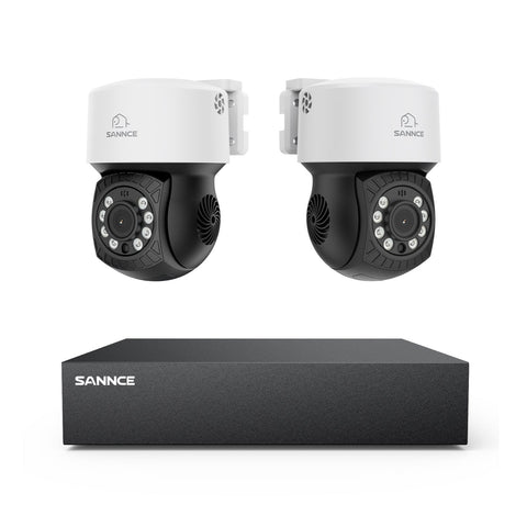 5MP 8 Channel PT Security Camera System - Hybrid 5-in-1 DVR, Pan & Tilt CCTV Camera, 100 ft Night Vision, Motion Detection, Outdoor, Waterproof