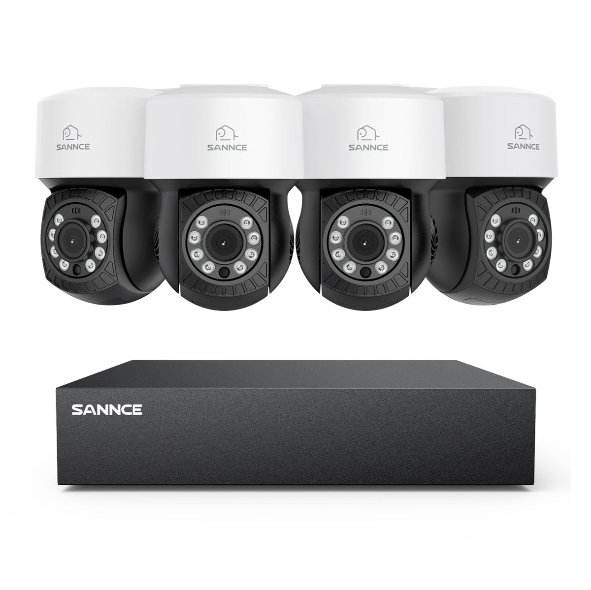 5MP 8 Channel PT Security Camera System - Hybrid 5-in-1 DVR, Pan & Tilt CCTV Camera, 100 ft Night Vision, Motion Detection, Outdoor, Waterproof