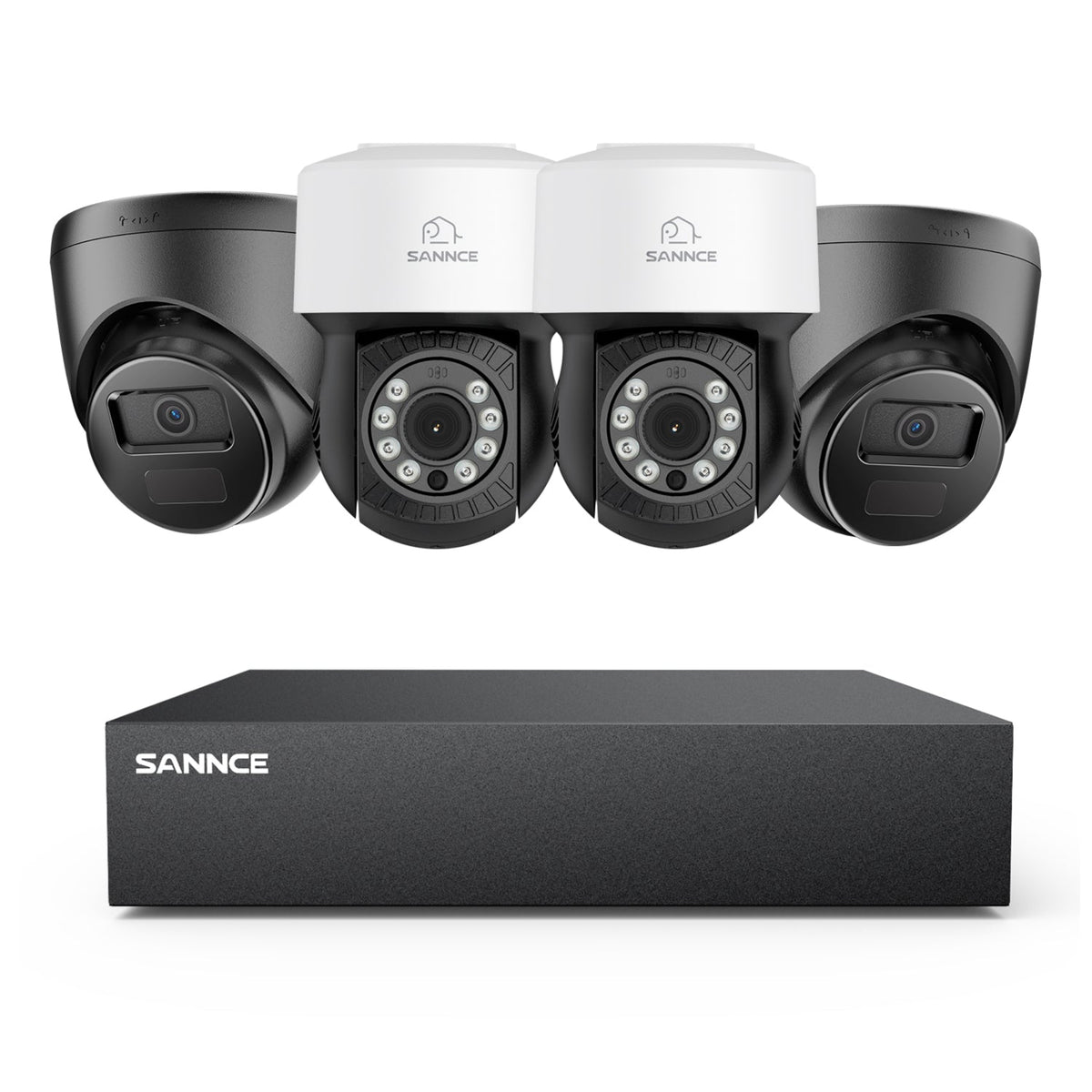 5MP 8 Channel PT Security Camera System - Hybrid 5-in-1 DVR, Pan & Tilt CCTV Camera, 100 ft Night Vision, Motion Detection, Outdoor, Waterproof