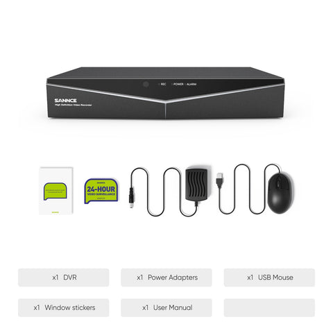 5MP 8 Channel Hybrid 5-in-1 CCTV Digital Video Recorder, Motion Detection, Support IP & Analog Cameras