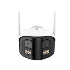 DQ400P – Zewnętrzna kamera PoE & WiFi 4MP z podwójnym obiektywem, 170° szeroki kąt, kolorowe widzenie nocne, dwukierunkowe audio, Alexa