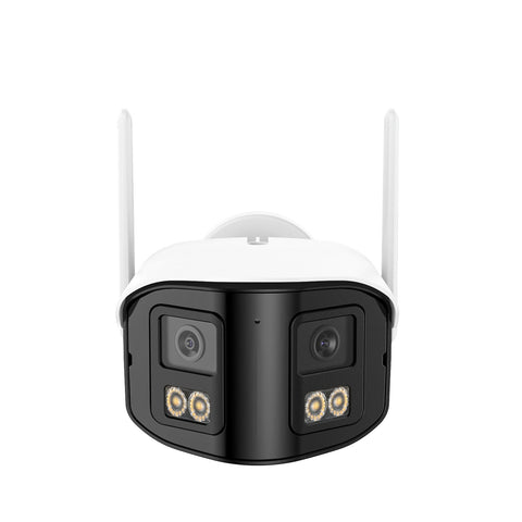 FDQ400 System kamer bezpieczeństwa PoE 4K 10-kanałowy z podwójnym obiektywem, rejestrator NVR 8 MP + 4 kamery IP 4 MP Wi-Fi + PoE, ultraszeroki kąt 170°, pełnokolorowe widzenie nocne przy bardzo słabym oświetleniu, dwukierunkowy dźwięk, detekcja osób AI