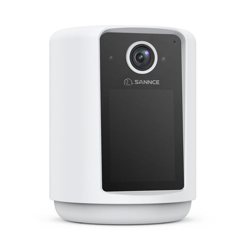 SANNCE Bezprzewodowa Kamera IP 2K na Baterię z Ekranem 2,4”, Nocne Światło, Połączenie Jednym Kliknięciem, Audio 2-Way, Monitor WiFi do Domu i Zwierząt, Detekcja AI