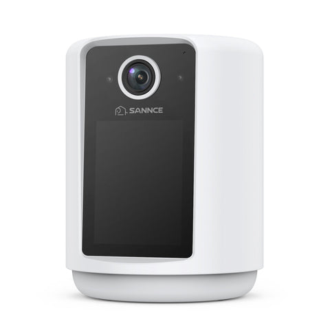 SANNCE Bezprzewodowa Kamera IP 2K na Baterię z Ekranem 2,4”, Nocne Światło, Połączenie Jednym Kliknięciem, Audio 2-Way, Monitor WiFi do Domu i Zwierząt, Detekcja AI