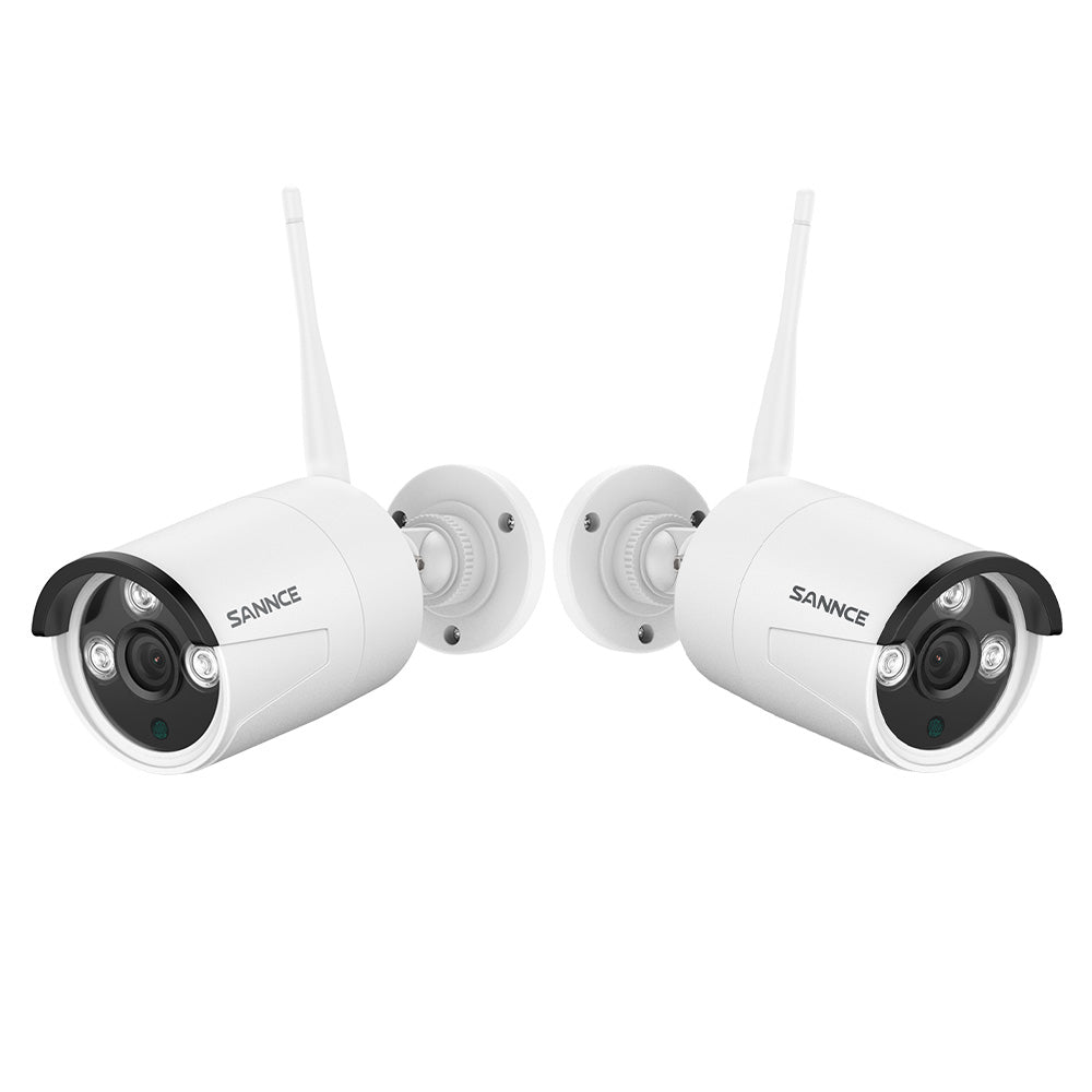 5MP Wireless Security Camera, 2Pcs WiFi IP Cameras for SANNCE N48WHE/N98WHE/N44WEF/N98WHG NVR, AI Human Detection, Work with Alexa, 100ft Night Vision, Remote Access & Smart Motion Alerts