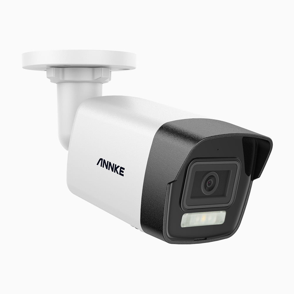C1200 - Telecamera IP PoE esterno 4K 12MP, visione notturna a colori e IR, Rilevamento umano e veicolare, H.265+, Microfono integrato, Archiviazione locale fino a 512 GB, IP67