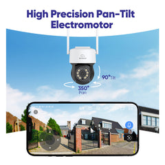 10 Channel Wireless PT Security Camera System, 5MP NVR w/ 10.1'' LCD Monitor, Pan & Tilt IP Cameras AI Human Detection, Remote Access, Smart Motion Alerts, Work with Alexa