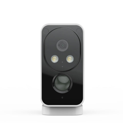 Camstro 2K Outdoor Wireless Camera Night Vision Color PIR Detection Two-Way Audio, IP66, Cloud/SD, Alexa, WiFi 2.4GHz, Rechargeable Battery