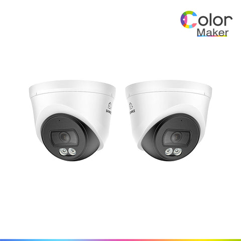 NCE300 - 2PCS 3MP Ultra HD PoE Bullet Cameras with F1.0 Full-Color Night Vision, 1/10000 Lux Low-Light Clarity & Two-Way Audio