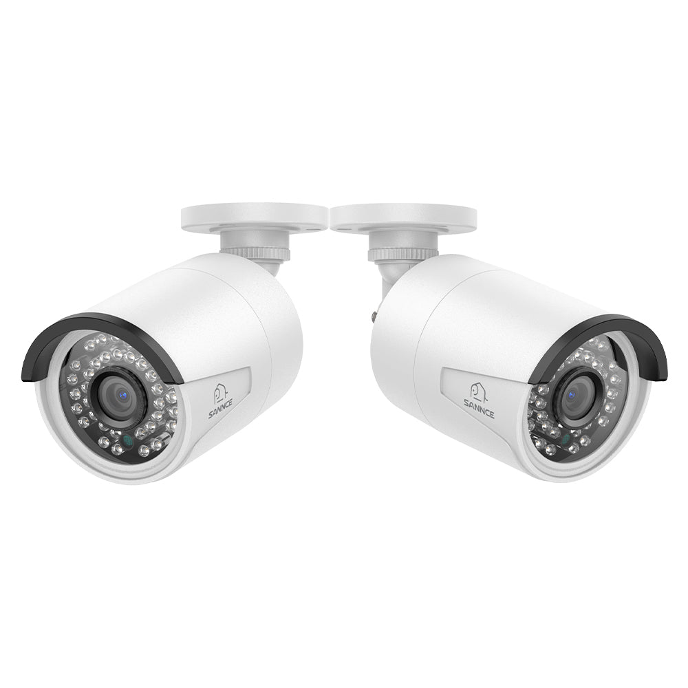 5MP Super HD PoE Security Outdoor IP Camera w/ Audio Recording for SANNCE NVR N98PBD/N96PBK (2-Pack)