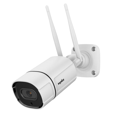 3MP Wireless Outdoor Bullet Security Camera – Waterproof IP Camera with Dual Antenna, H.265, IR Night Vision, Two-Way Audio & TF Card Support