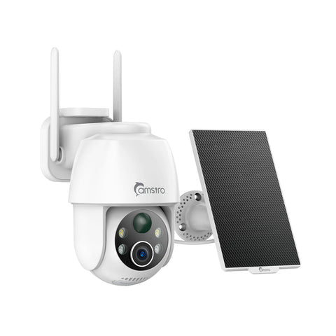 Camstro Bezprzewodowa kamera zewnętrzna 3MP bateria z akumulatorem 5200 mAh, PIR, dwukierunkowym audio i IP65
