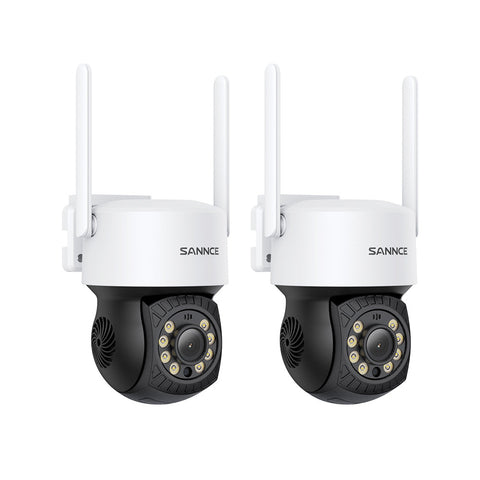 5MP Wireless PT Security Camera, Pan & Tilt, 2Pcs WiFi IP Cameras for SANNCE N48WHE/N98WHE NVR, AI Human Detection, Work with Alexa, 100ft Night Vision, Remote Access & Smart Motion Alerts