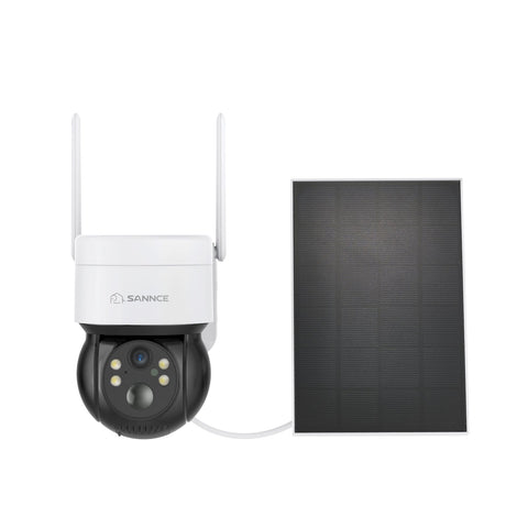 Certified Refurbished, 2K 4MP Wireless Pan & Tilt IP Camera, Battery/Solar Powered, Color Night Vision, Two-Way Audio, Compatible with Alexa, PIR Human Detection