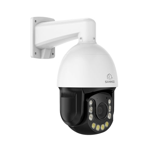 4K 8-Channel PoE Security NVR System with 9PCS 8MP Cameras, 1X 20X PTZ + 4X Bullet + 4X PT IP Cameras, Auto Tracking, Two-Way Audio, Night Vision