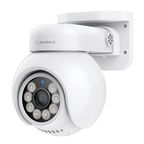 10 Channel 4K PoE Security Camera System with 4 Cameras, 8MP Outdoor Pan-Tilt IP Cameras, AI Detection, Smart Tracking, Color Night Vision, H.265+, Two-Way Audio