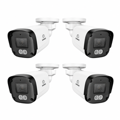4PCS 5MP Full HD PoE IP Bullet Security Camera, 256G Storage TF Card Capacity, Two-Way Communication