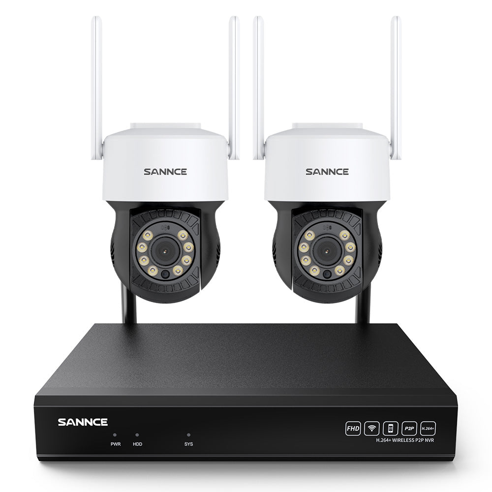 5MP 10-Channel Wireless PT Security Camera System, 8MP NVR, 5MP Pan & Tilt Camera, Two-Way Audio, IP66 Waterproof, Smart AI Human Detection, Work With Alexa