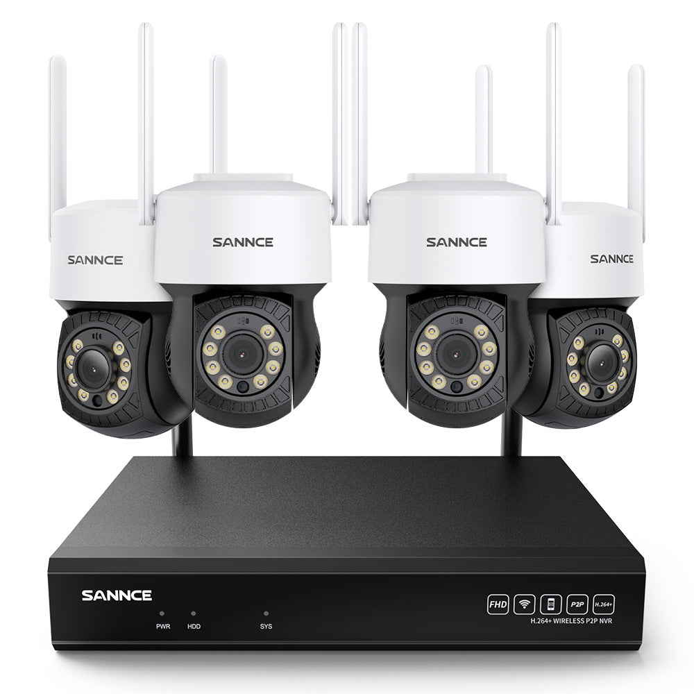 5MP 10-Channel Wireless PT Security Camera System, 8MP NVR, 5MP Pan & Tilt Camera, Two-Way Audio, IP66 Waterproof, Smart AI Human Detection, Work With Alexa
