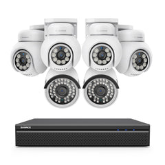 10 Channel 4K PoE Security Camera System for Home & Business, 8MP Bullet & Pan-Tilt Turret IP Cameras, AI Human/Vehicle Detection, Two-Way Audio