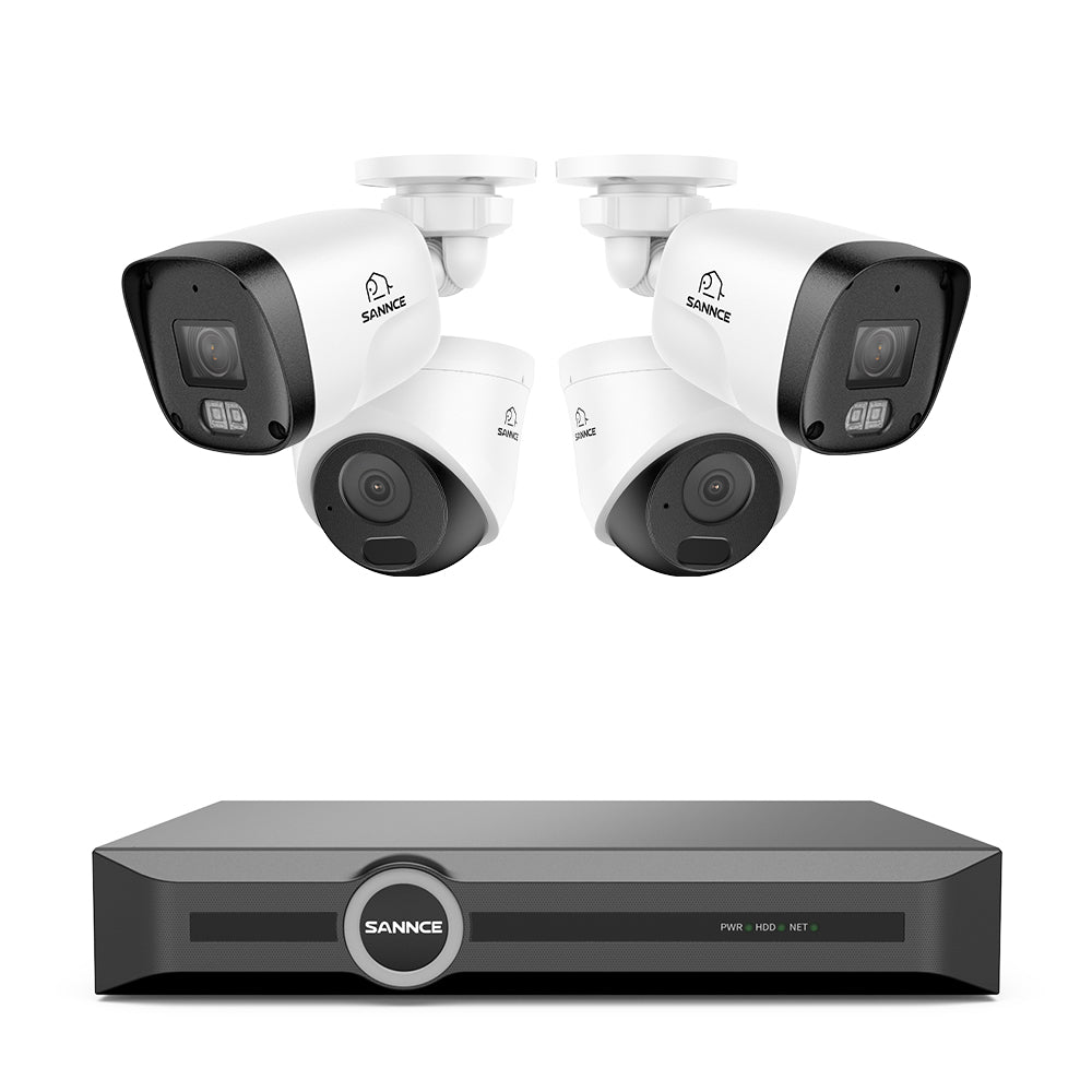 3MP 8 Channel PoE Security System, 6MP NVR, S+265., Smart Motion Detection, Smart Playback, Smart Notification with Image Attached