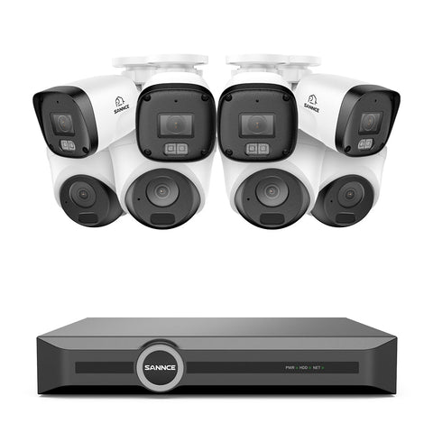 3MP 8 Channel PoE Security System, 6MP NVR, S+265., Smart Motion Detection, Smart Playback, Smart Notification with Image Attached